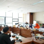 Tim Pansus DPRD Kota Bogor saat menggelar rapat bersama jajaran Pemkot Bogor. (Yudha Prananda / Jabar Ekspres)