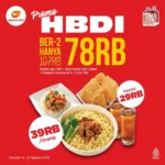 Promo Bakmi GM, Hemat Makan Berdua dengan Promo HBDI!