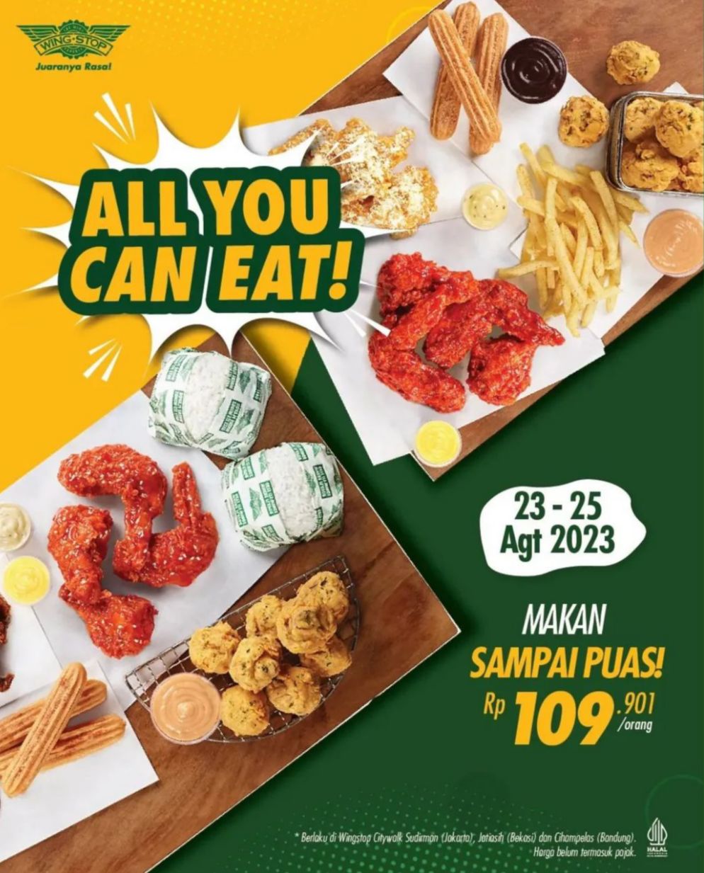 Promo Wingstop, Makan Sampai Puas di All You Can Eat!