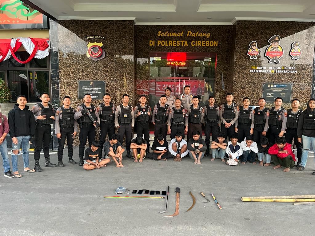 Tim Raimas Macan Kumbang 852 Polresta Cirebon Gagalkan Aksi Tawuran, dan Amankan 11 Pemuda