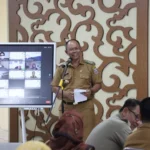 Pj Wali Kota Cimahi Dikdik S Nugrahawan dalam acara sosialisasi trasnformasi ASN.