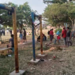 Kondisi fasum dan fasos taman bermain yang rusak di wilayah Kecamatan Rancaekek, Kabupaten Bandung. (Yanuar/Jabar Ekspres)