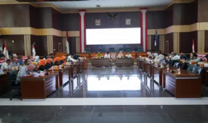 Jajaran DPRD Kota Bogor saat menggelar Rapat Dengar Pendapat (RDP) bersama masyarakat.