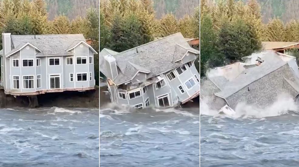 Rumah hanyut di alaska akibat banjir