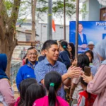 Caleg DPR RI Dapil Jabar 1 dari PAN Rasyid Rajasa saat menjadi narasumber pada acara talk show kewirausahaan di Miko Mall, Kopo, Bandung (27/9/2023).