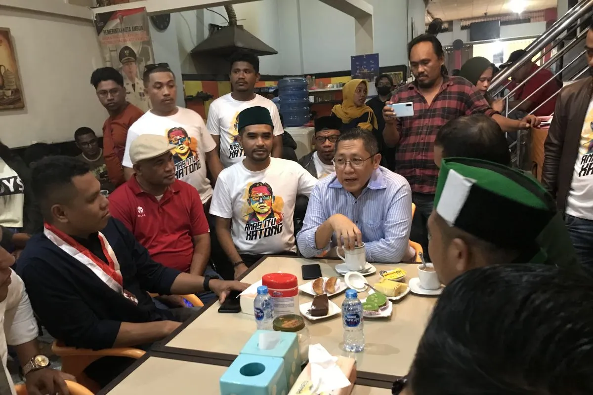 Ketua DPP Partai Kebangkitan Nusantara (PKN), Anas Urbaningrum belum memastikan arah politik PKN menjelang Pilpres 2024. ANTARA/Winda Herman.