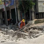 DPUPR Kota Depok mulai perbaiki jalan dan trotoar di Jalan Margonda