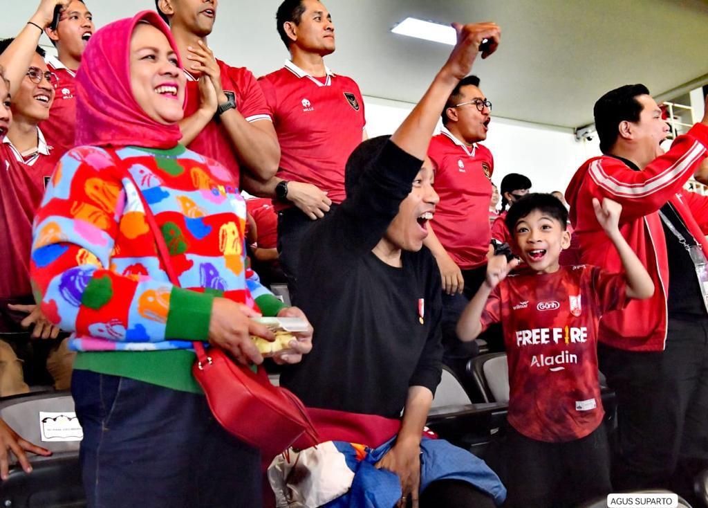 Jokowi Saksikan Langsung Garuda Muda Tembus Piala Asia U-23