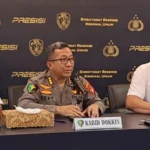 Kabiddokes Polda Metro Jaya Kombes Pol Hery Wijatmoko ungkap hasil autopsi jasad tinggal kerangka di Depok. PMJ News/Fajar.