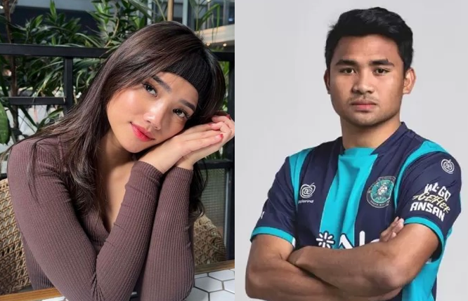 Fujianti Utami dengan Pesepak Bola Asnawi Mangkualam