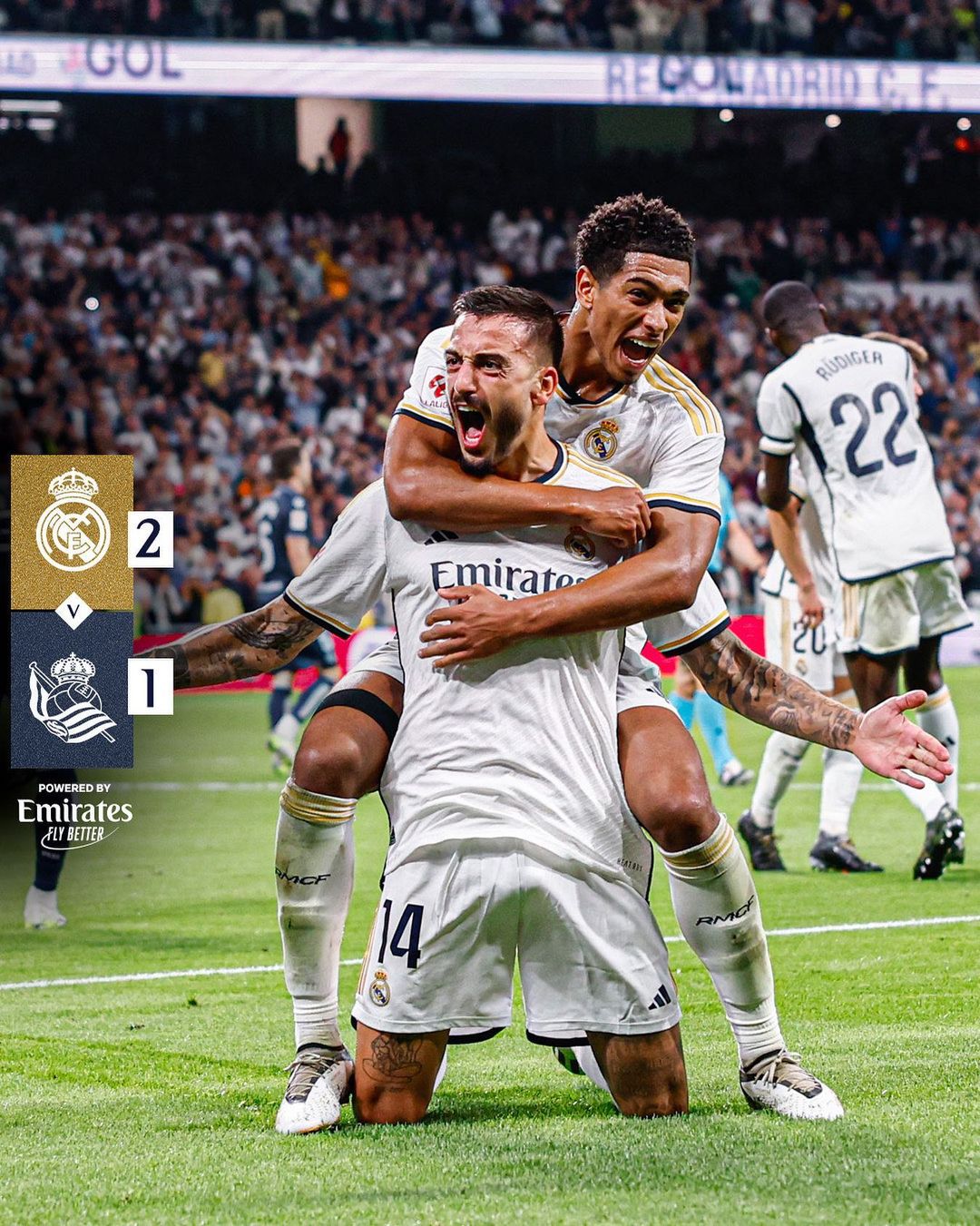 Kalahkan Real Sociedad dengan Skor 2-1, Real Madrid Berhasil Amankan Posisi Puncak Klasemen