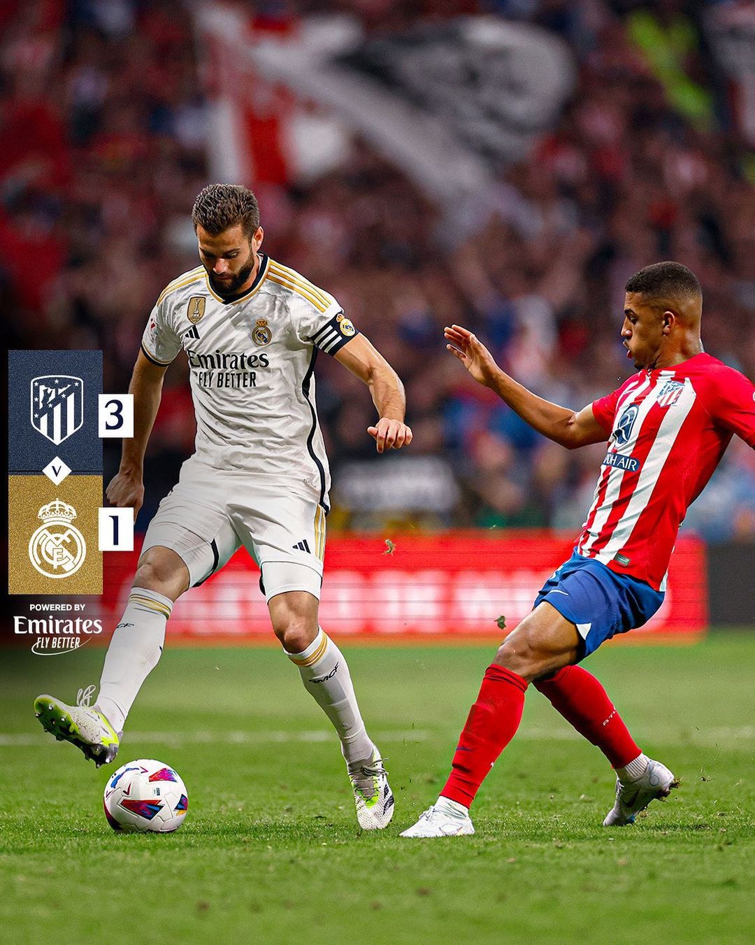 Atletico Hentikan Kemenangan Beruntun Real Madrid dengan Skor 3-1