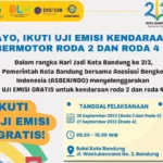 Uji Emisi Gratis di Bandung September 2023, Ayo Cek!/ Tangkap Layar Instagram @bdg.dishub