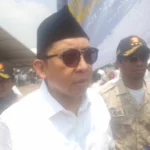 Wakil Ketua Umum Partai Gerindra Fadil Zon menangapi keluarnya Partai Kebangkitan Bangsa (PKB) dari Koalisi Indonesia Maju (KIM). / Sandika Fadilah