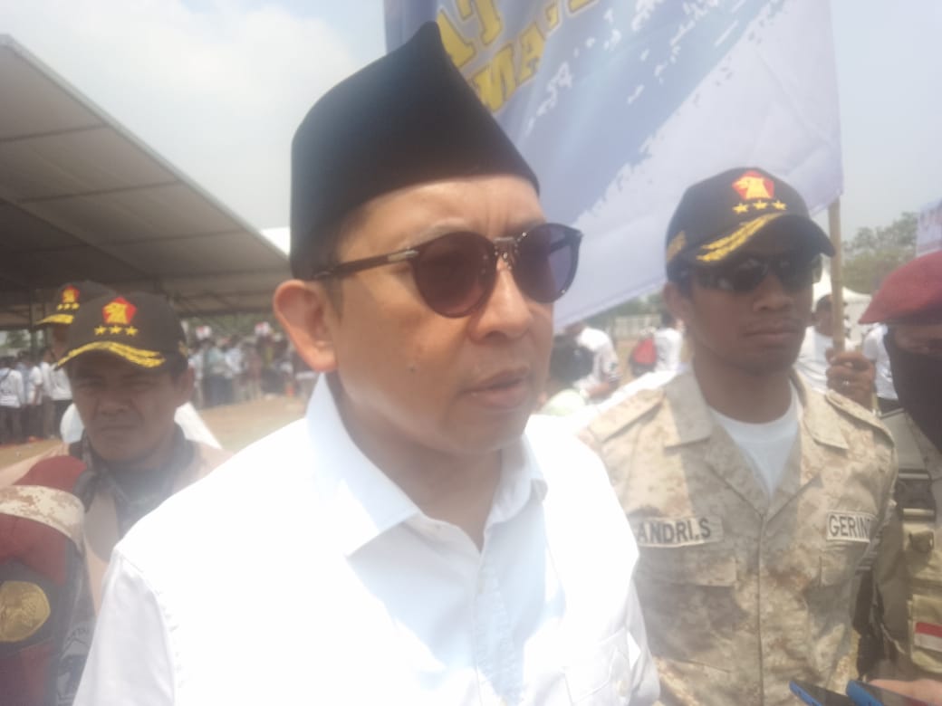 Wakil Ketua Umum Partai Gerindra Fadil Zon menangapi keluarnya Partai Kebangkitan Bangsa (PKB) dari Koalisi Indonesia Maju (KIM). / Sandika Fadilah
