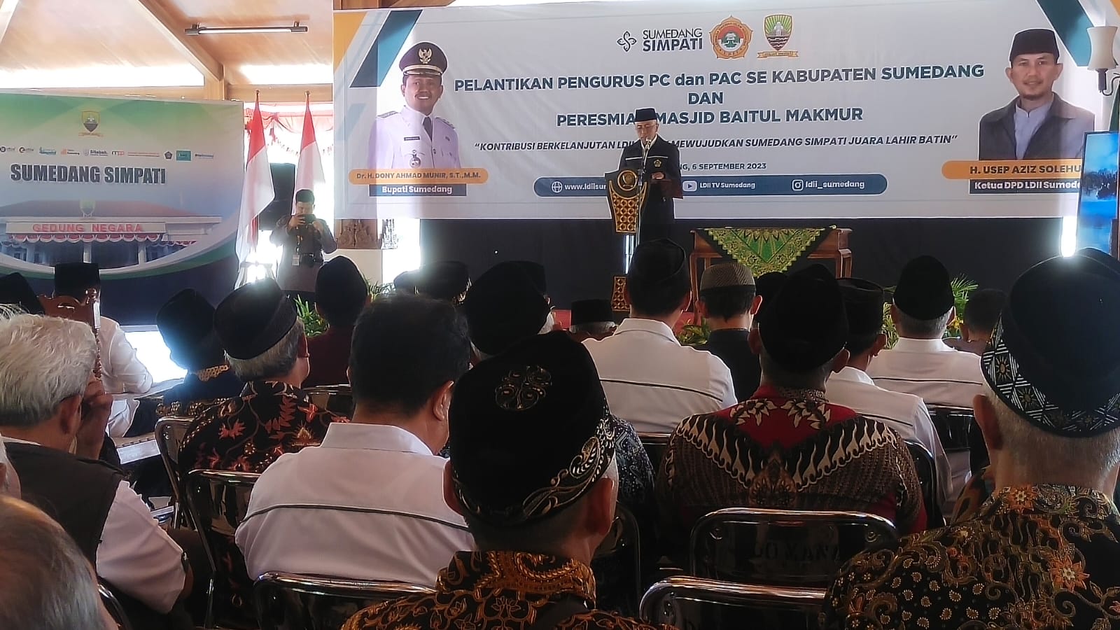 Pelantikan PC dan PAC LDII se-Kabupaten Sumedang, Rabu 6 September 2023.