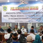Ketua DPRD Kabupaten Bogor, Rudy Susmanto mengatakan telah menyerap aspirasi warga Babakan Madang, Kabupaten Bogor dalam reses sidang III periode 2022-2023./ Sandika Fadilah