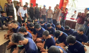 Selama Dua Pekan, Jajaran Polresta Bandung Berhasil Amankan 32 Pelaku Pencurian Kendaraan Bermotor. Foto Agi Jabar Ekspres