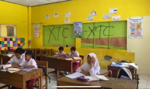 Ruang Belajar SD Negeri 3 Rejasari Kota Banjar Dicorat-coret Geng Motor XTC, Pihak Sekolah Lapor ke Polisi!