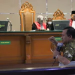 Kasubbag Keuangan, Kalteno saat menjadi saksi kasus suap yang menjerat mantan Wali Kota Bandung Yana Mulyana cs (Pandu Muslim/Jabar Ekspres)