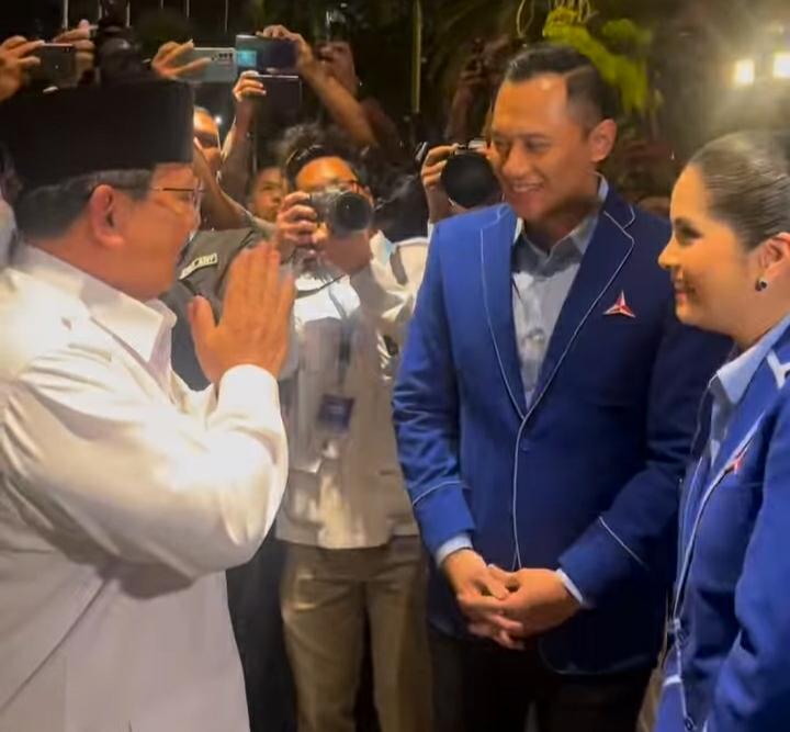 Prabowo bertemu dan puii AHY / Tangkapan Layar Instagram AHY