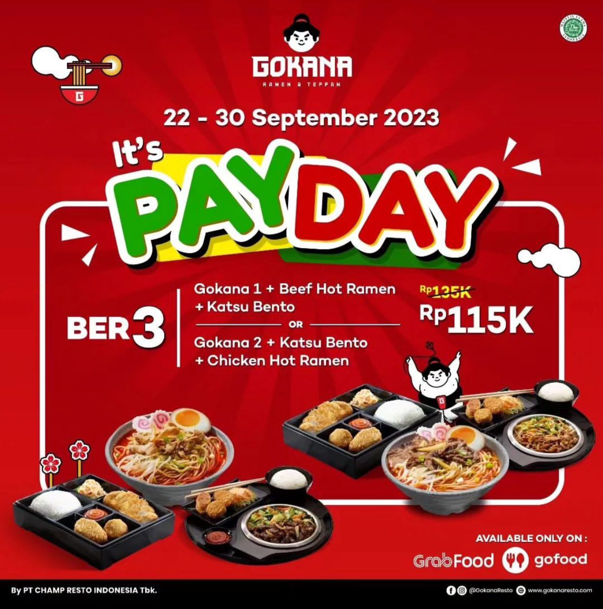 Promo Gokana Ramen & Teppan Hemat Ber-3 Hanya Di Pay Day!