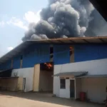 Kebakaran Hebat Melanda Pabrik Kemoceng di Solokan Jeruk Kabupaten Bandung. Foto Istimewa