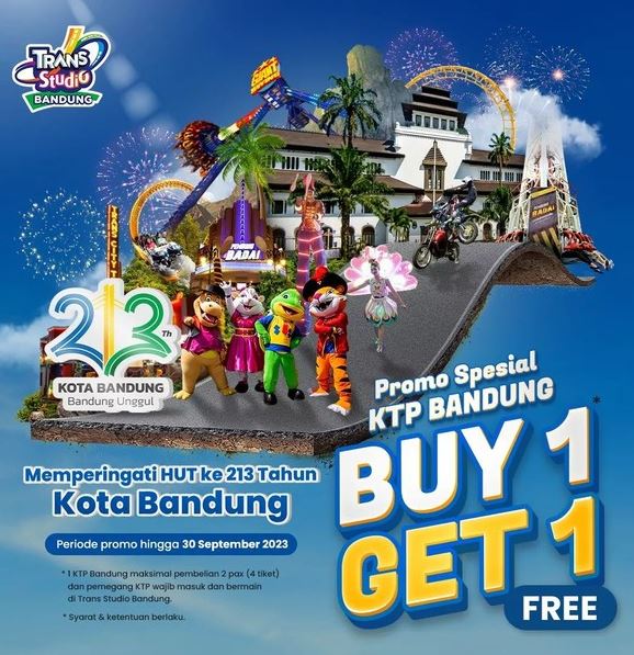 Cara dapat Promo Tiket Masuk Trans Studio Bandung Buy One Get One