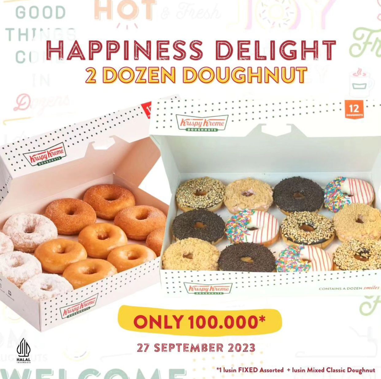 Promo Krispy Kreme, Nikmati Happines Delight Hanya Dengan 100K!