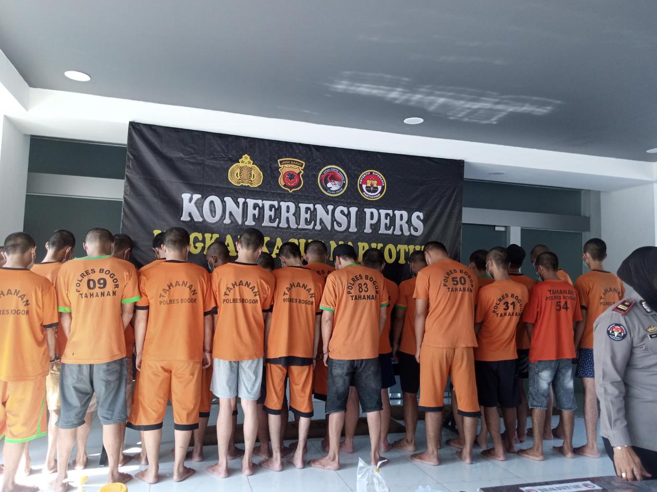 23 Pengedar Narkoba Diamankan Polres Bogor, Satu Diantaranya Perempuan