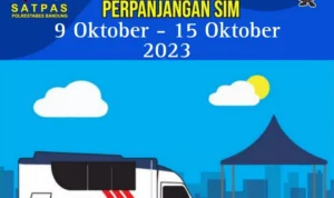 Jadwal SIM Keliling Bandung Hari ini (9 Oktober - 15 Oktober 2023)