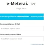 Cara Beli E-Meterai Live CPNS dan PPPK 2023/ Tangkap Layar E-meterai.live/login