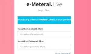 Cara Beli E-Meterai Live CPNS dan PPPK 2023/ Tangkap Layar E-meterai.live/login