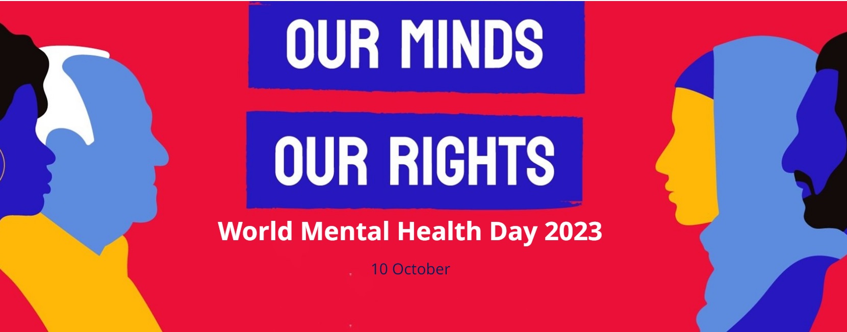 Poster kampanye Hari KEsehatan Mental Sedunia dari WHO.