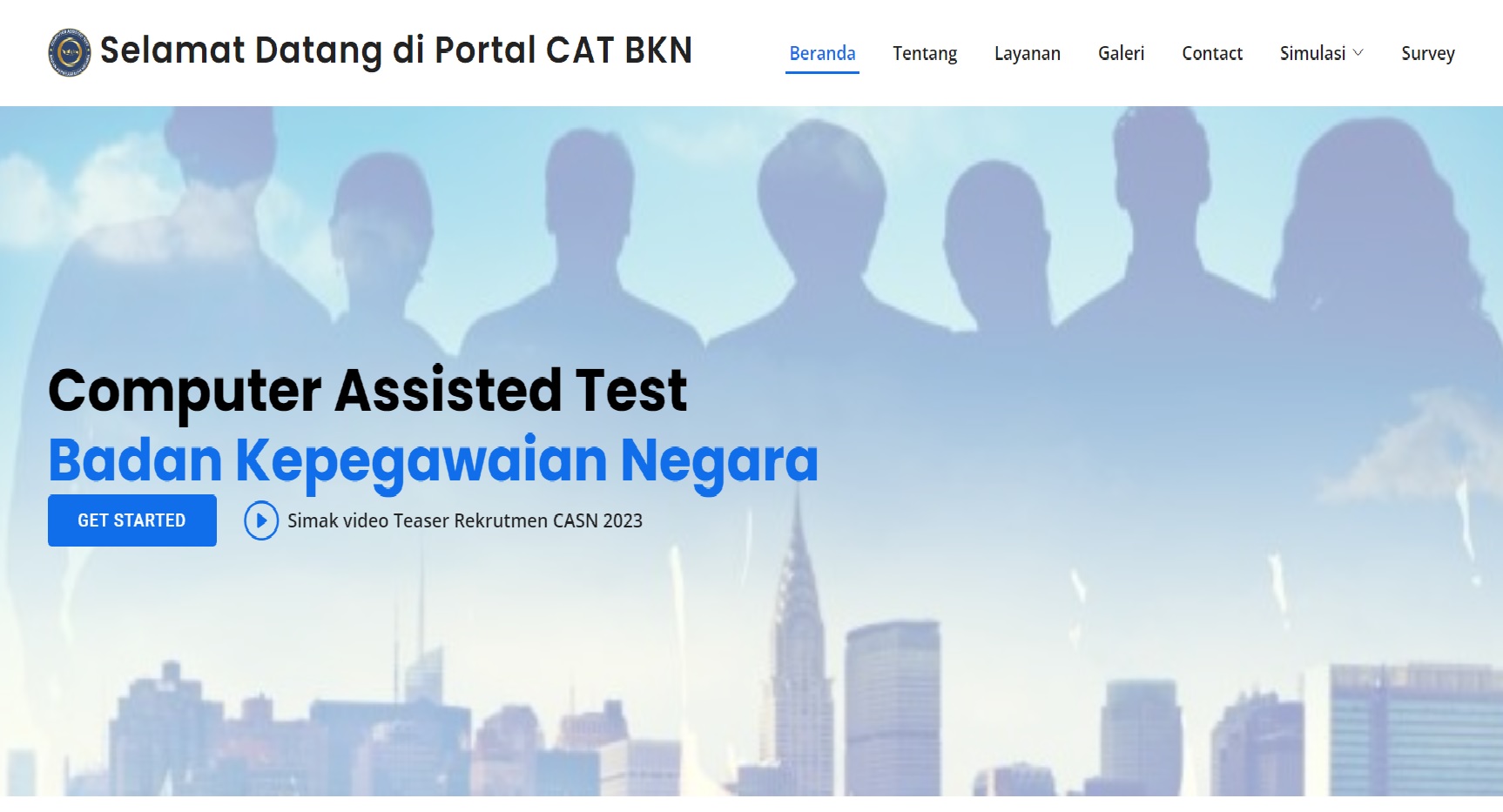 Cara Daftar Akun Simulasi Online CAT BKN untuk CPNS dan PPPK 2023/ Tangkap Layar Portal CAT BKN