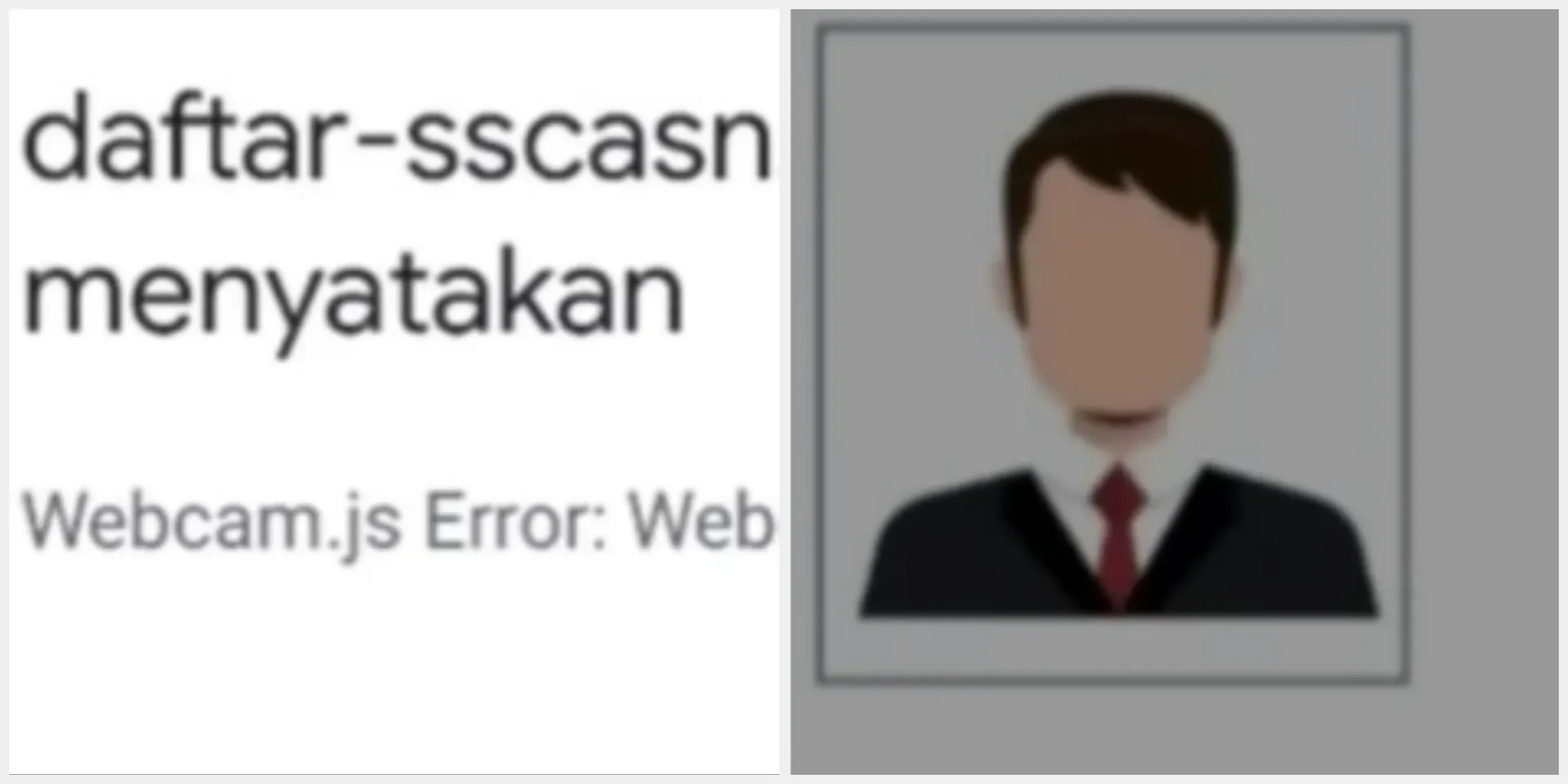 Swafoto SSCASN Webcam js Error, Ini Cara Mengatasinya/ Kolase Ist
