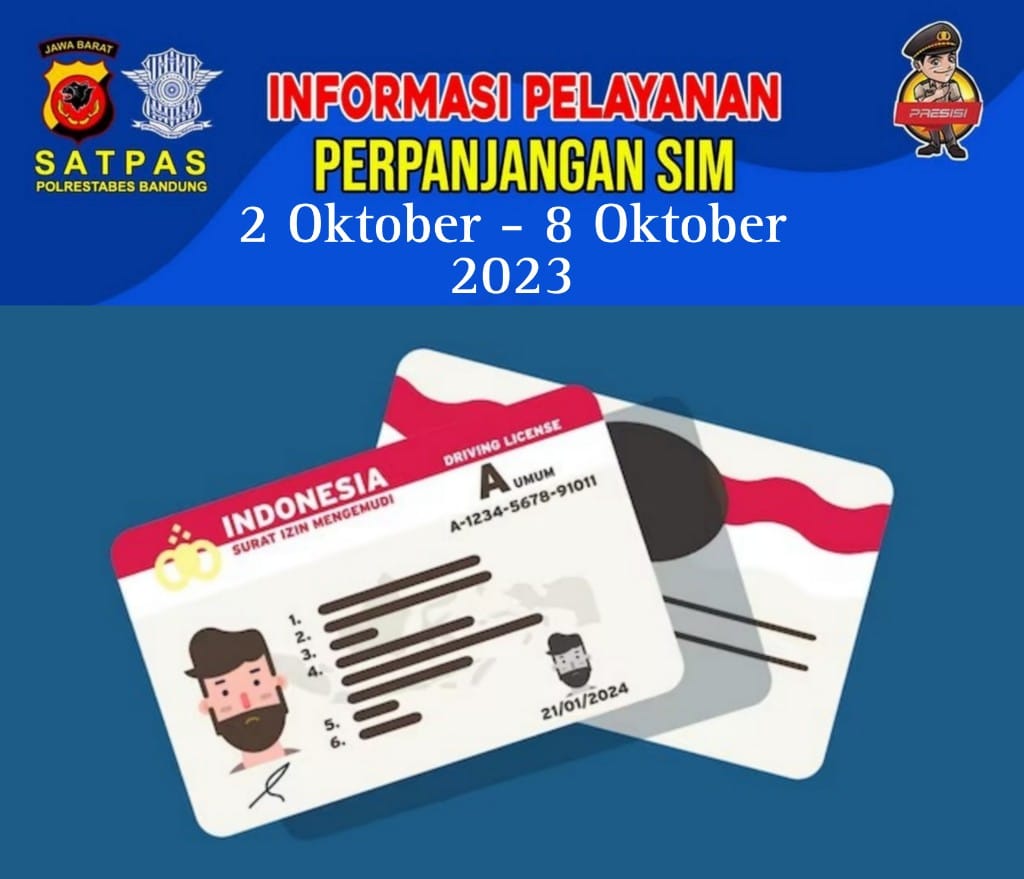 Jadwal SIM Keliling Kota Bandung Hari Ini (2 Oktober – 8 Oktober 2023)