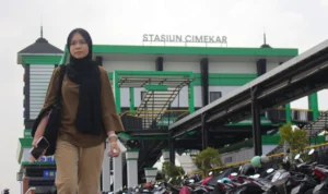 Ilustrasi parkiran Stasiun Cimekar, Kota Bandung (Pandu Muslim/Jabar Ekspres)