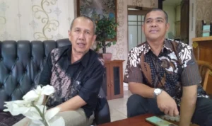 Ketua PHRI Kabupaten Bogor, Juju Junaedi bersama Sekertaris PHRI Kabupaten Bogor, Boboy.