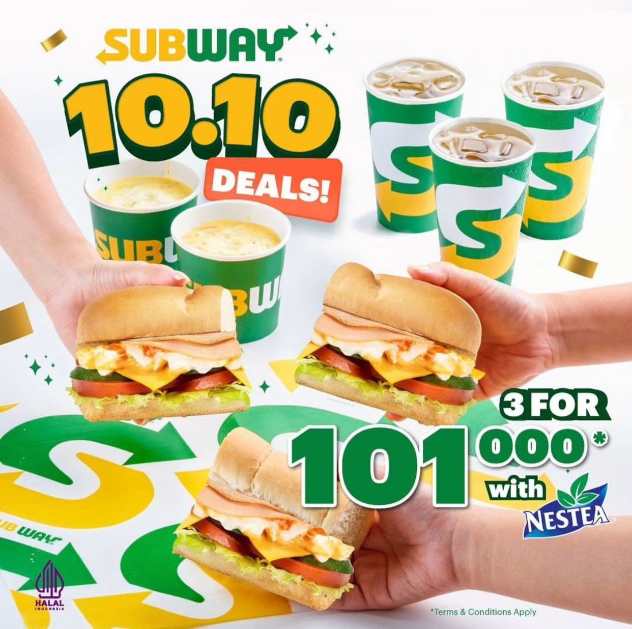 Promo Subway Indonesia Dalam 10.10 Deals, Klaim Sekarang!