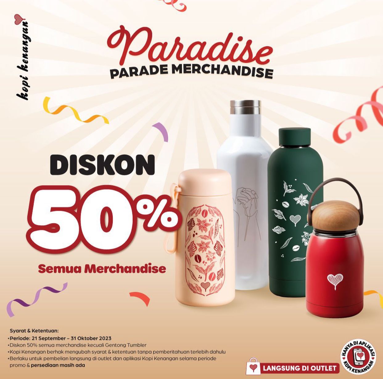 Promo Kopi Kenangan Parade Merchandise, Diskon Hingga 50%!