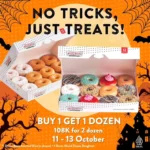 Promo Krispy Kreme Doughnuts "No Tricks Just Treats!"