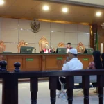Dok. Dirut PT CIFO, Sony Setiadi saat dihadirkan JPU KPK dalam persidangan kasus suap Yama Mulyana Cs. Rabu (11/10). Foto. Sandi Nugraha.