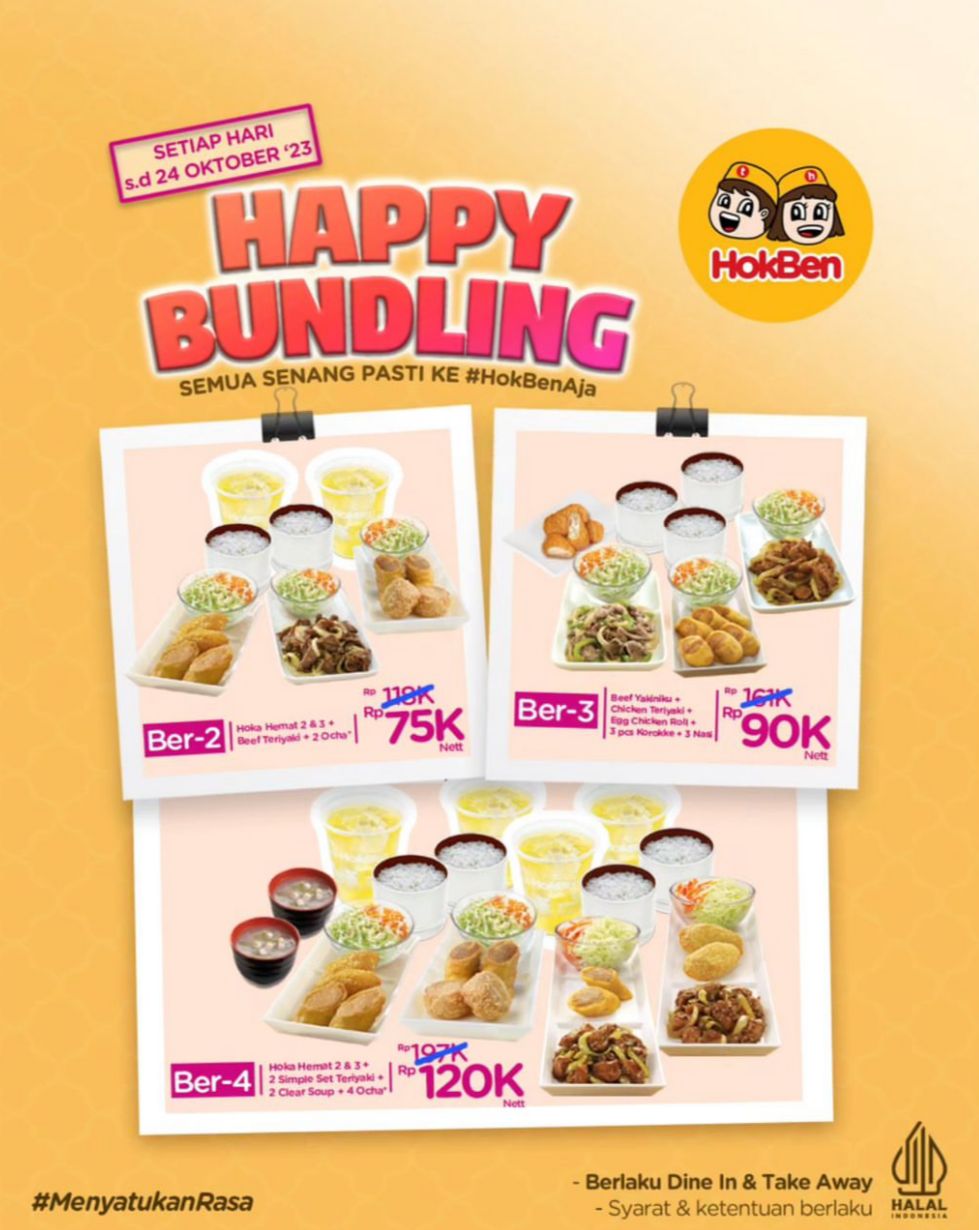 Promo HokBen Bulan Ini, Klaim Happy Bundlingnya Sekarang!