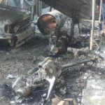 Pom Mini di Tanjungkerta Terbakar, Api Lahap 5 Bangunan Toko Lainnya