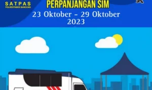 Jadwal SIM Keliling Kota Bandung Hari Ini (23 Oktober – 29 Oktober 2023)