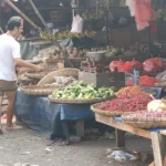 Pedagang sayur di Pasar Kemirimuka, Depok. Rubiakto/JE