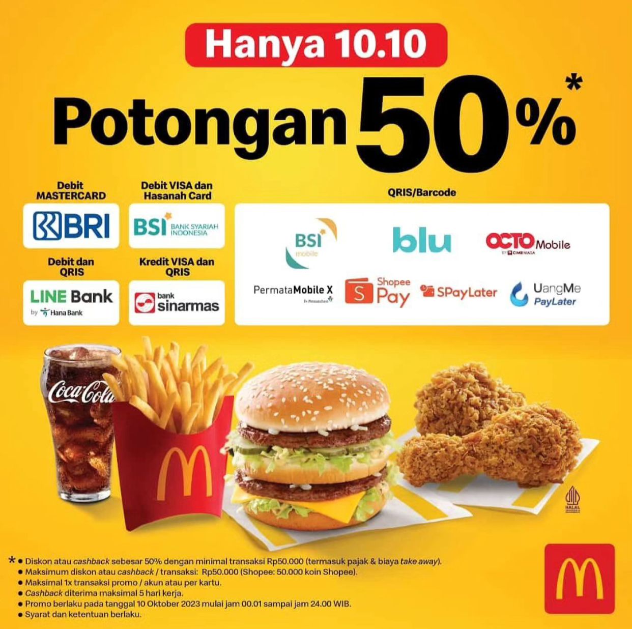 Promo McDonalds, Nantikan Hanya di 10.10 Potongan Hingga 50%!