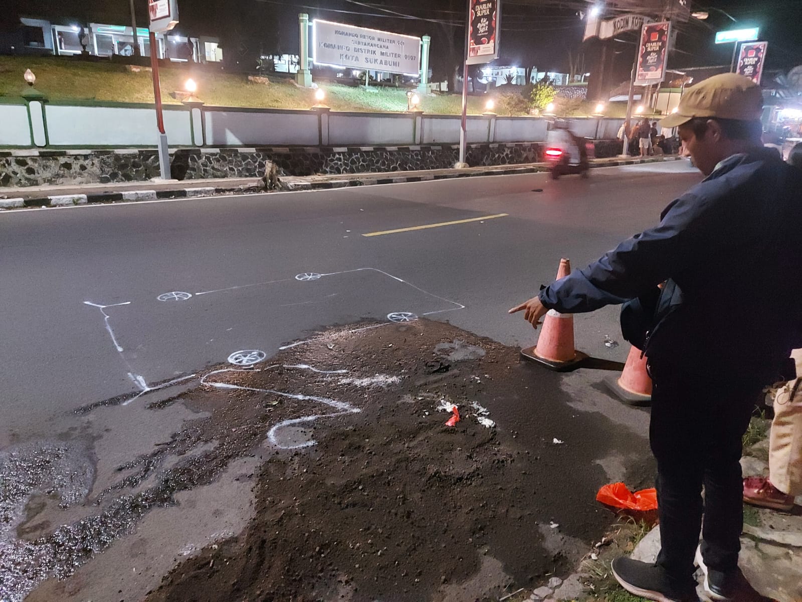 Pejalan Kaki Tewas Mengenaskan Tertabrak Mobil dan Motor di Sukabumi