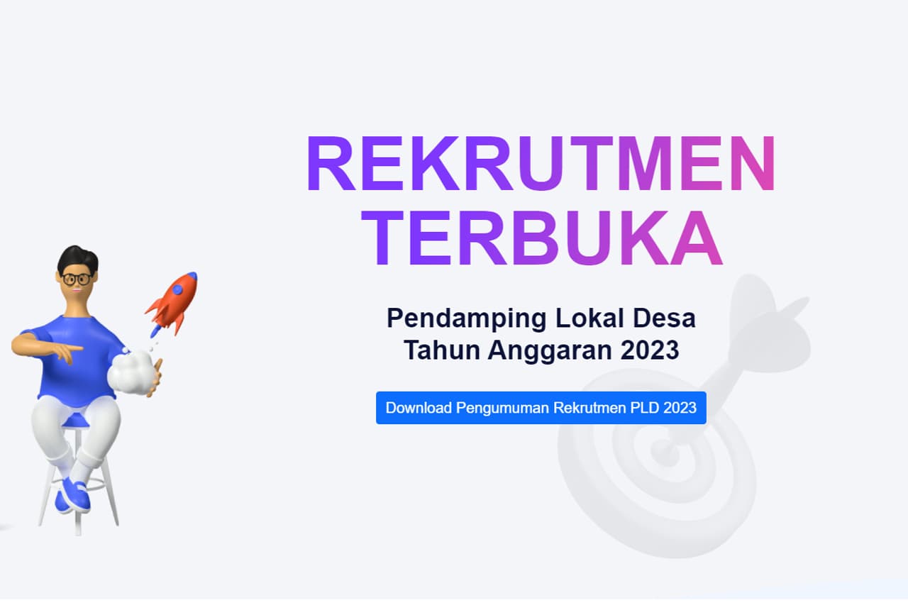 Rekrutmen PLD Kemendesa 2023 Terbuka untuk Lulusan SMA/SMK